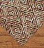 Olive Geometric Polyester 8 ft x 10 ft Machine Made Carpet