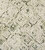 Olive Green & off White Abstract Wool 6 x 9 Feet Hand Tufted Carpet