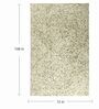 Olive Green & off White Abstract Wool 6 x 9 Feet Hand Tufted Carpet