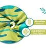 Olive Green & Teal Microfiber Abstract Geometric 120 Gsm Single Dohar