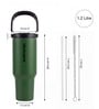 Olive Green DualSip Stainless Steel Double Wall Insulated Tumbler 1.2 Litre