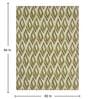 Olive Green Geometric Polyester 5 ft x 7 ft Machine Made Carpet