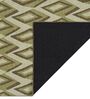 Olive Green Geometric Polyester 5 ft x 7 ft Machine Made Carpet