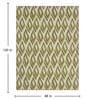 Olive Green Geometric Polyester 8 ft x 10 ft Machine Made Carpet