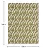 Olive Green Geometric Polyester 9 ft x 12 ft Machine Made Carpet
