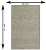 Olive Green Geometric Wool And Cotton 8 X 5 Feet Hand Tufted Carpet