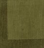 Olive Green Solid Wool 8 ft x 10 ft Hand Woven Carpet