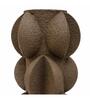 Olive Gris Modern Textured Polyresin Sculptural Flower Vase