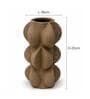 Olive Gris Modern Textured Polyresin Sculptural Flower Vase
