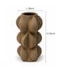 Olive Gris Modern Textured Polyresin Sculptural Flower Vase