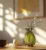 Olive Harmony Glass Vase