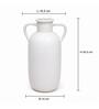 Olive Jaune  Dual Handle Matte Finish Sculptural Flower Vase