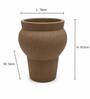 Olive Jaune Modern Textured Ribbed Polyresin Flower Vase