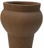 Olive Jaune Modern Textured Ribbed Polyresin Flower Vase