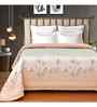 Olive Microfiber Floral 180 GSM Double Size Reversible Comforter