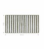 Olive Polyester Striped 60x40 cm Bath Mat