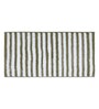 Olive Polyester Striped 60x40 cm Bath Mat
