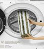 Olive Polyester Striped 60x40 cm Bath Mat