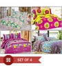 Olive Set of 4 Double Bedsheets Set