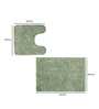Olive Solid Cotton AntiSkid Bathmat & Contour Mat