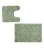 Olive Solid Cotton AntiSkid Bathmat & Contour Mat