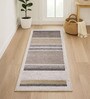 Olive Stripes Polypropylene 5 ft x 2 ft Machine Made Runner