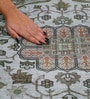 Olive Traditional Polyester 24x24 Inches Skid-Resistant Backing Prayer Mats (Pack of 1)