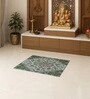 Olive Traditional Polyester 24x24 Inches Skid-Resistant Backing Prayer Mats (Pack of 1)
