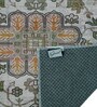 Olive Traditional Polyester 24x24 Inches Skid-Resistant Backing Prayer Mats (Pack of 1)
