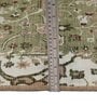 Olive Green Floral Polyester 9' X 12' Machine Made Carpet