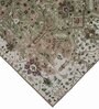 Olive Green Floral Polyester 9' X 12' Machine Made Carpet