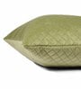 Olive Velvet Solids 18x12 inches Cushion Covers (Pack of 2)