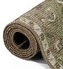 Olive Vintage Polyester 5' X 7' Machine Made Carpet