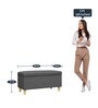 Oliver Bench in Dark Grey Colour with Storage