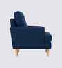 Oliver Boucle Fabric Lounge Chair In Blue Colour