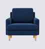 Oliver Boucle Fabric Lounge Chair In Blue Colour