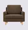 Oliver Boucle Fabric Lounge Chair In Brown Colour