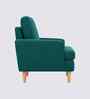 Oliver Boucle Fabric Lounge Chair In Green Colour