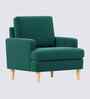 Oliver Boucle Fabric Lounge Chair In Green Colour