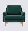 Oliver Boucle Fabric Lounge Chair In Green Colour
