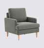 Oliver Boucle Fabric Lounge Chair In Grey Colour