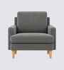 Oliver Boucle Fabric Lounge Chair In Grey Colour