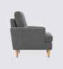 Oliver Boucle Fabric Lounge Chair In Grey Colour