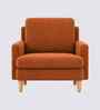 Oliver Boucle Fabric Lounge Chair In Orange Colour