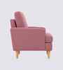 Oliver Boucle Fabric Lounge Chair In Pink Colour