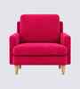 Oliver Boucle Fabric Lounge Chair In Red Colour