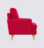 Oliver Boucle Fabric Lounge Chair In Red Colour