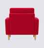 Oliver Boucle Fabric Lounge Chair In Red Colour