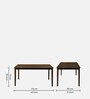 Olivia  Solid Wood 4 Seater Dining Set with Bench in Brown Finish