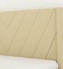 Olivia Velvet  King Size Bed in Beige  Colour